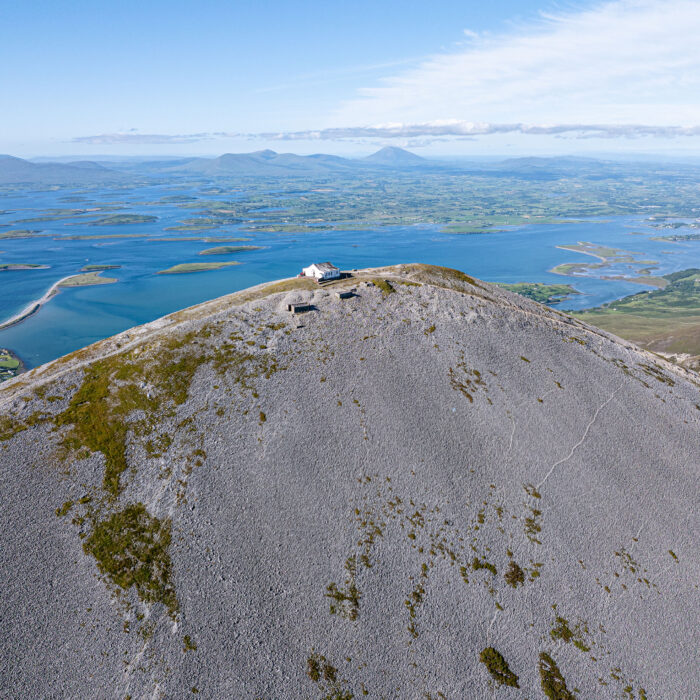 Aerial view of Croagh Patrick and Clew Bay - Big Stule Media - ©Failte Ireland