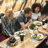 A meal in a Gastro Pub (The Brewers Dining Hall at the Guinness Storehouse ) - © Sean Breithaupt for Diageo