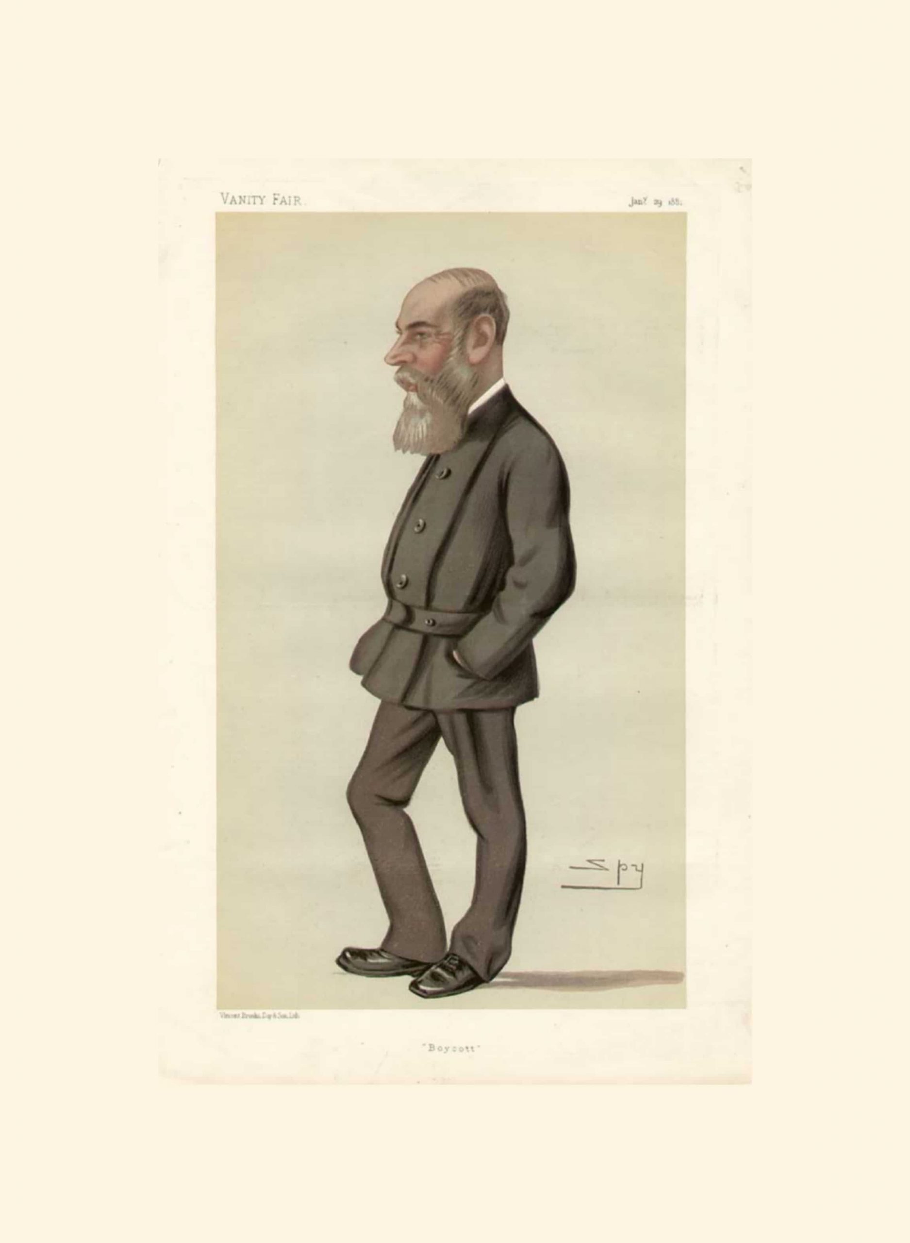 Caricature de Charles Cunningham Boycott - Domaine public