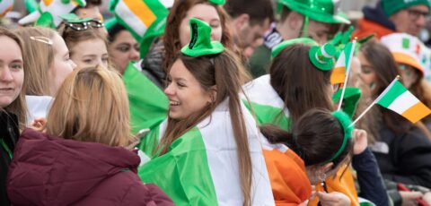 Irish people waiting for the Grand Parade in Dublin - ©Allen Kiely