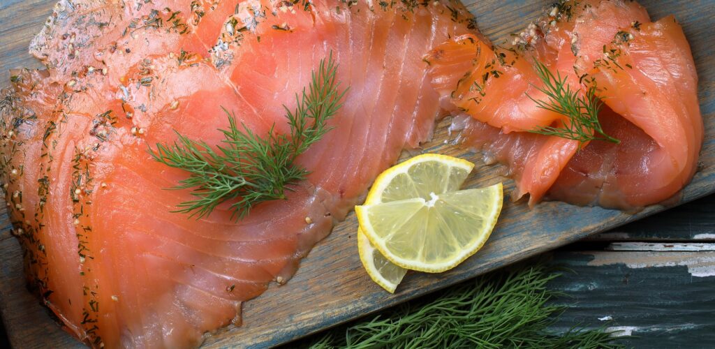 Smoked Irish salmon a • Go to tradition