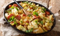 fried cabbage with bacon