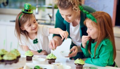 St. Patrick's Day cupcakes can be made with the whole family - gpointstudio