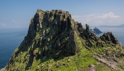 The steps of Skellig Michael 2 Stone staircase on Skellig Michael featured in the Star Wars saga
