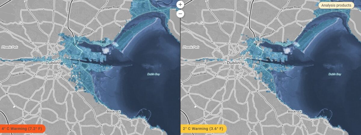 Dublin pourrait voir ses côtes submergées par les eaux