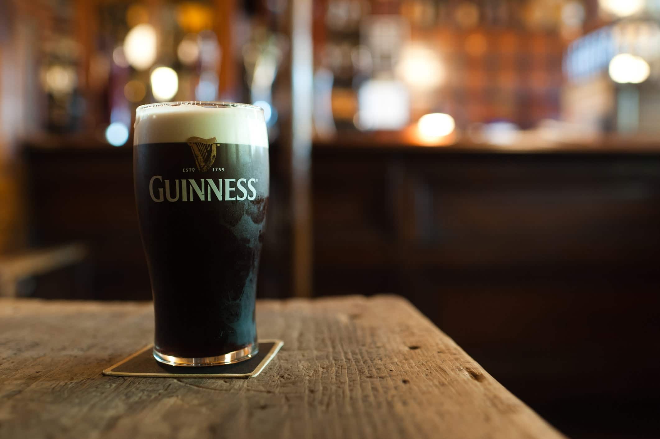 A pint of Guinness in Ireland