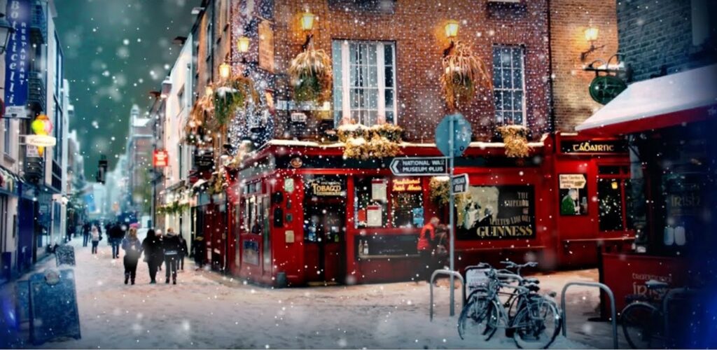 It's already Christmas in Dublin's Temple Bar