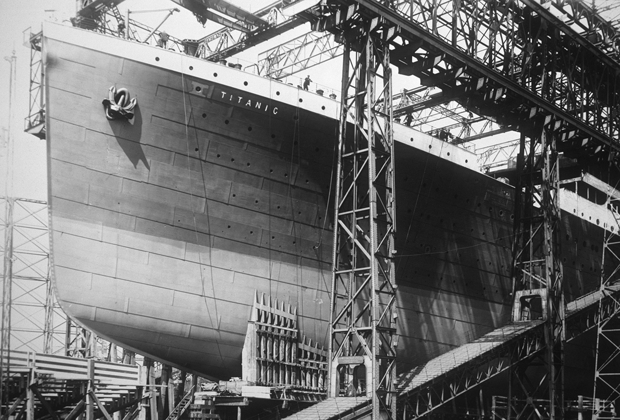 Le Titanic en construction - Domaine public