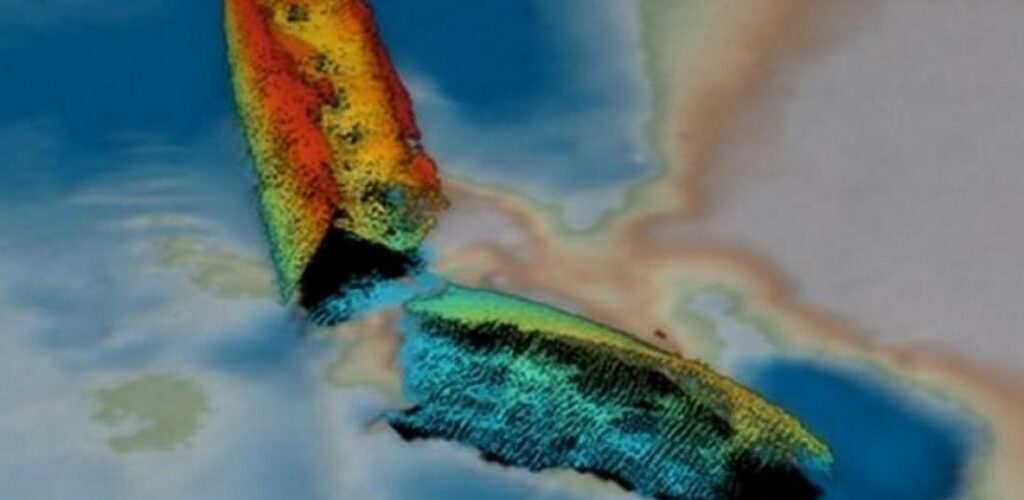 Le SS Mesaba, retrouvé dans les eaux irlandaises - © Bangor University