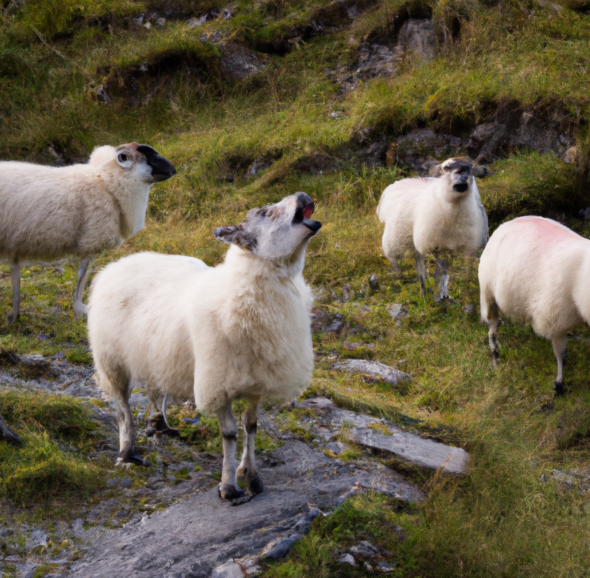 Guinness World Records sheep in Ireland set the record for the largest number of sheep singing