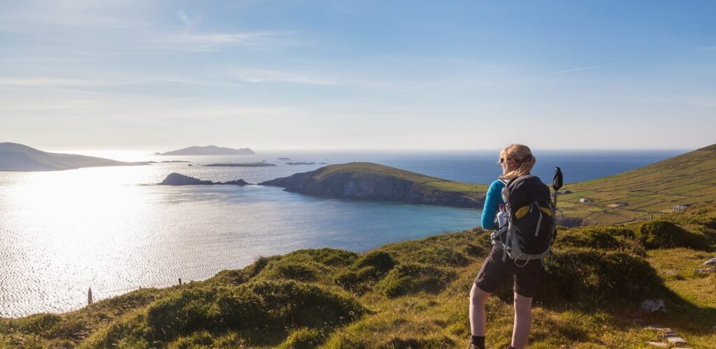 A hiker in Dingle, Ireland - © senicer  