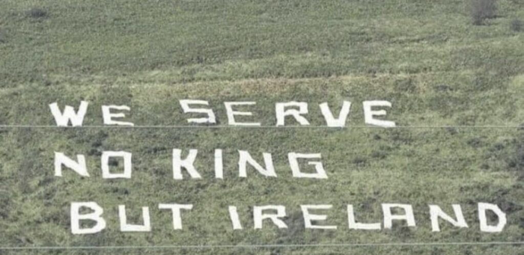Belfast: Northern Irish protest against the coronation of Charles III with a message in giant letters