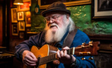 Un musicien irlandais jouant Fields of Athenry -  Sunshower Shots