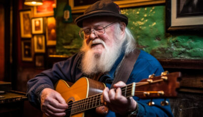 Un musicien irlandais jouant Fields of Athenry -  Sunshower Shots