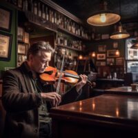 An Irish musician in an Irish pub - © Sunshower Shots