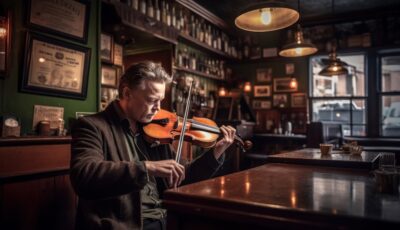 An Irish musician in an Irish pub - © Sunshower Shots