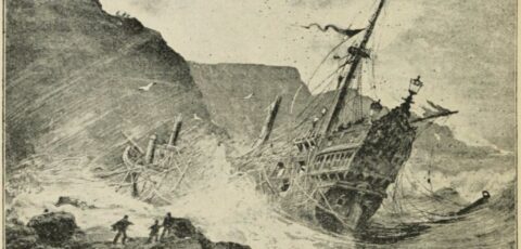 Sinking of the Invincible Armada - Public Domain