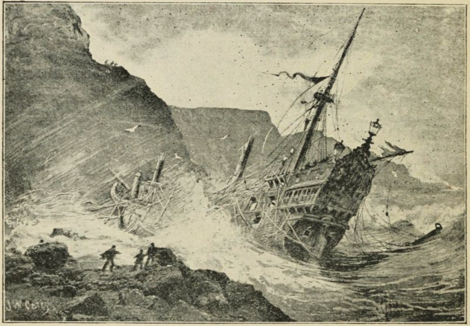 Sinking of the Invincible Armada - Public Domain