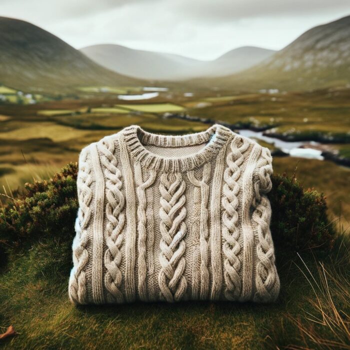 Un pull irlandais en laine vierge -