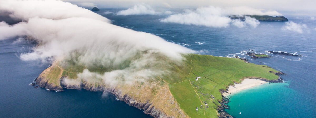 Aerial view of Great Blasket Island - © Tom Archer