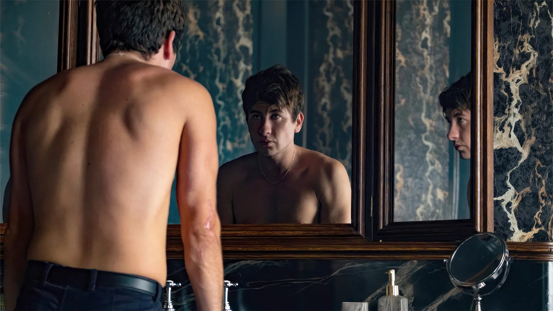 Barry Keoghan delivers a disturbing performance in Salburn