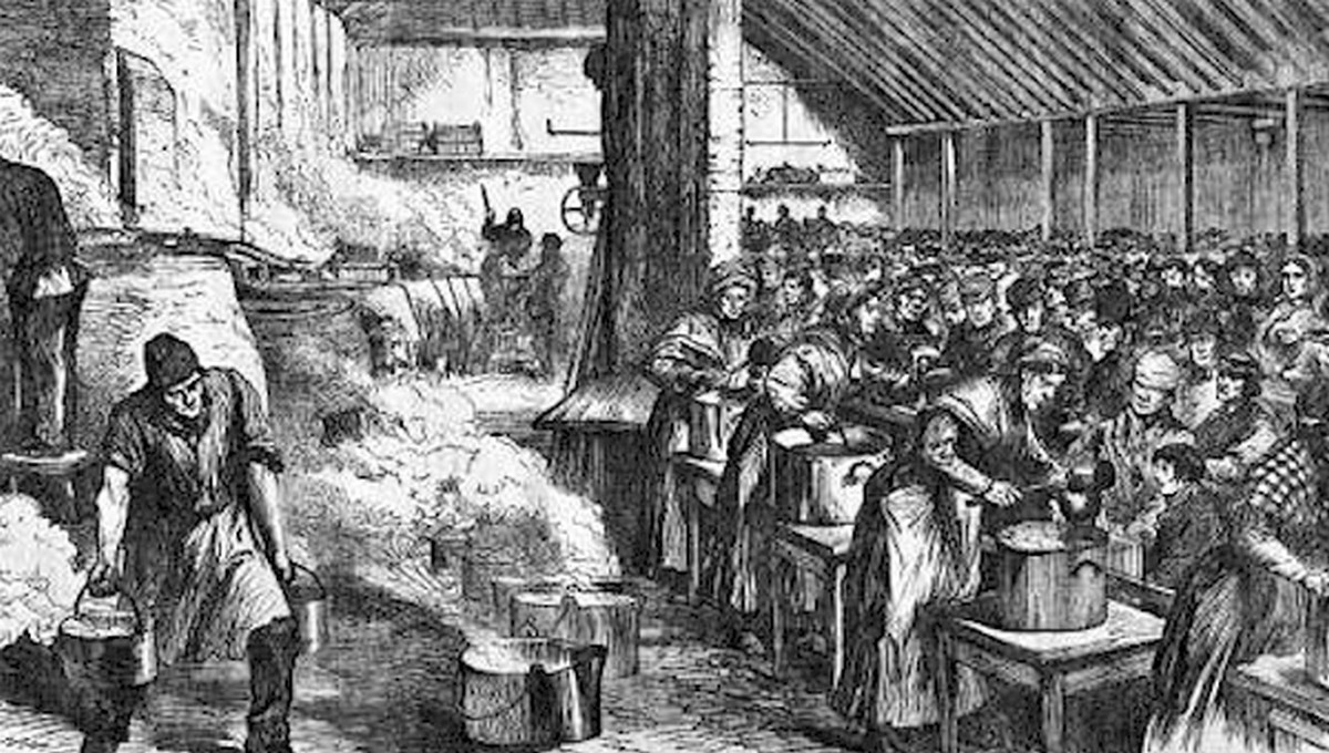 A soup kitchen at the time of the 