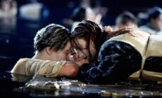 Scene from the film Titanic, with the famous wooden door