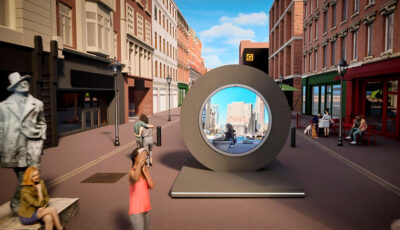 A digital portal has been installed in Dublin and New York to link the two cities in real time - Portals.org