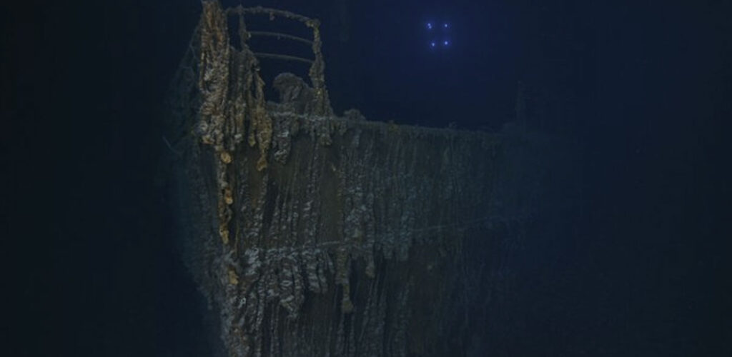 The wreck of the Titanic has lost part of its railing - @RMSTitanic_Inc (X)