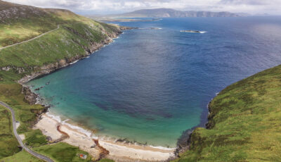 Aerial view of Keem Bay on Achill Island - © Big Style Media - Fáilte Ireland