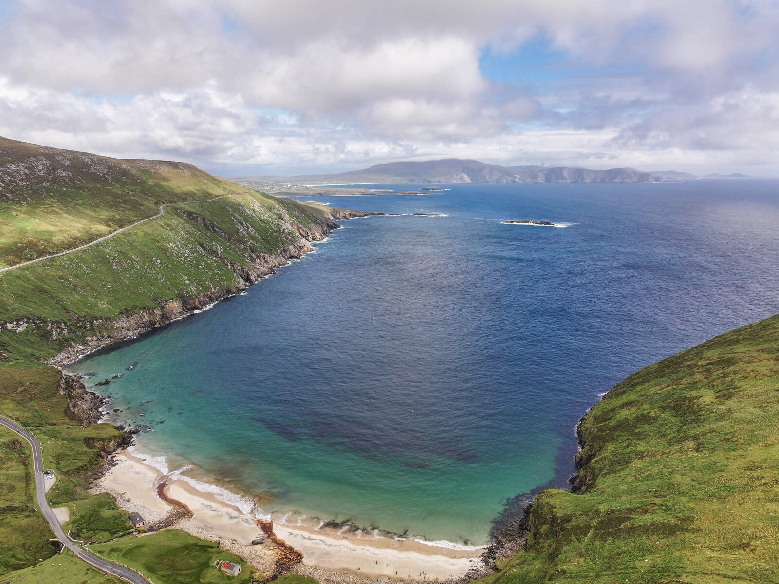 Aerial view of Keem Bay on Achill Island - © Big Style Media - Fáilte Ireland