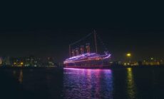 Drones recreate the Titanic in Belfast