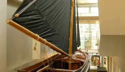 Galway City Museum 1 The Galway Hooker on display at Galway City Museum