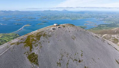 Aerial view of Croagh Patrick and Clew Bay - Big Stule Media - ©Failte Ireland