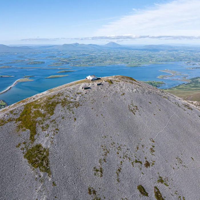 Aerial view of Croagh Patrick and Clew Bay - Big Stule Media - ©Failte Ireland