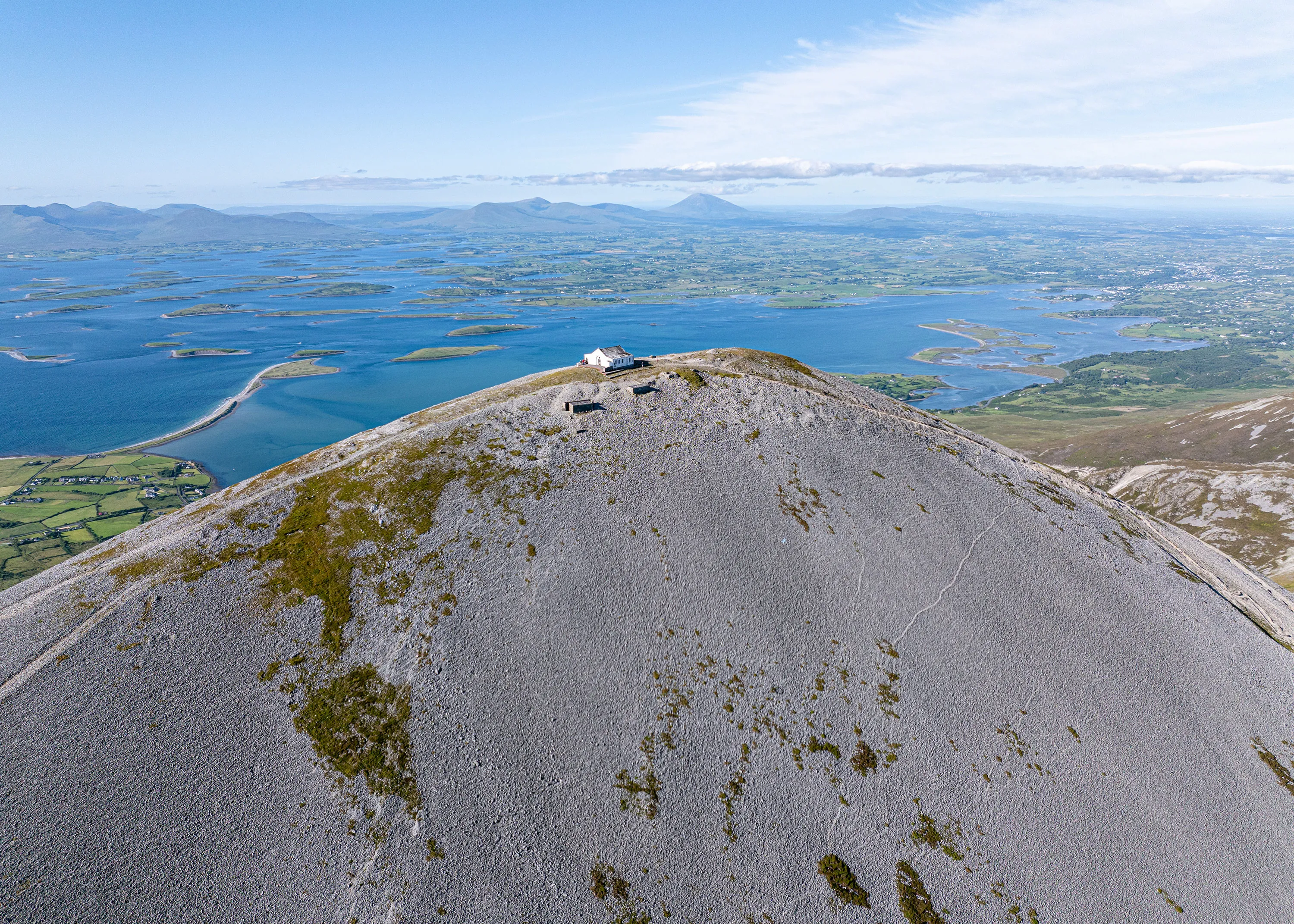 Aerial view of Croagh Patrick and Clew Bay - Big Stule Media - ©Failte Ireland