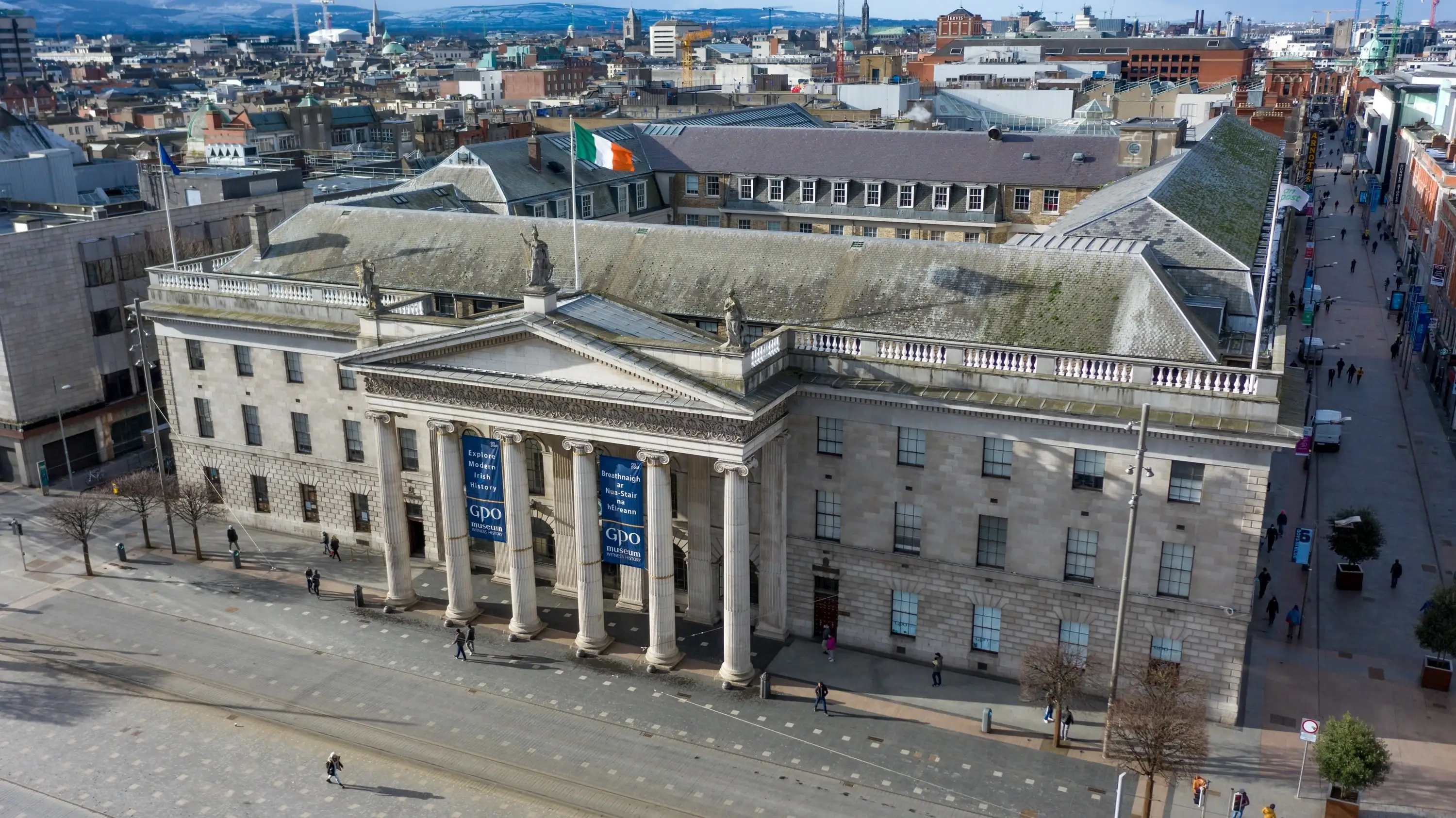 Aerial view of the General Post Office (GPO) in Dublin - © Irish Drone Photography
