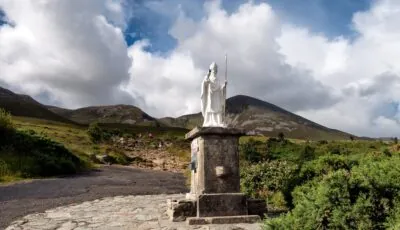 Croagh Patrick 1 Statue of Saint Patrick, Croagh Patrick - © Frankix