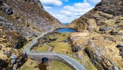 The Gap of Dunloe 3 Jaunting car travelling through the Gap of Dunloe in Kerry