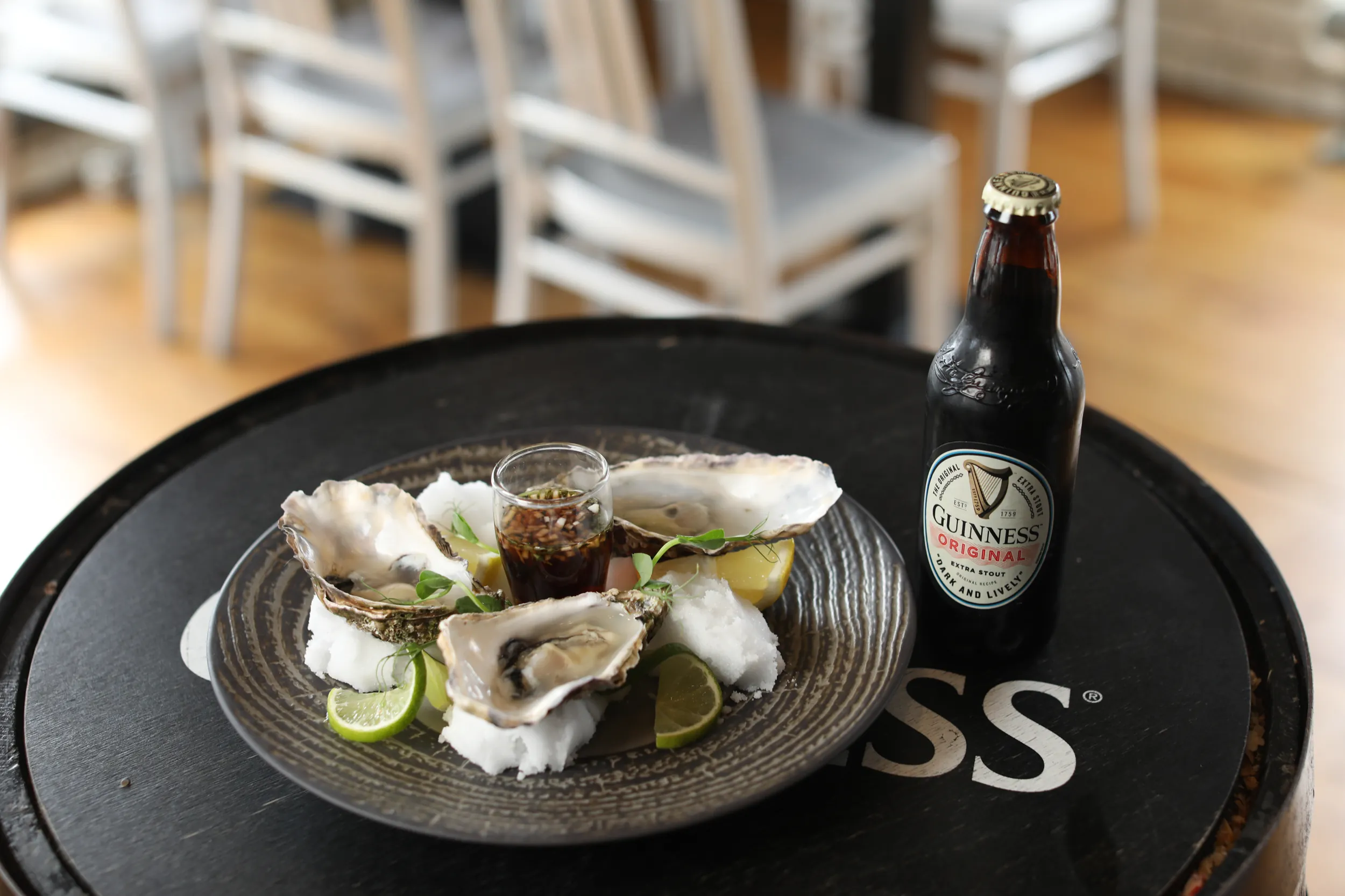 Oysters with Guinness