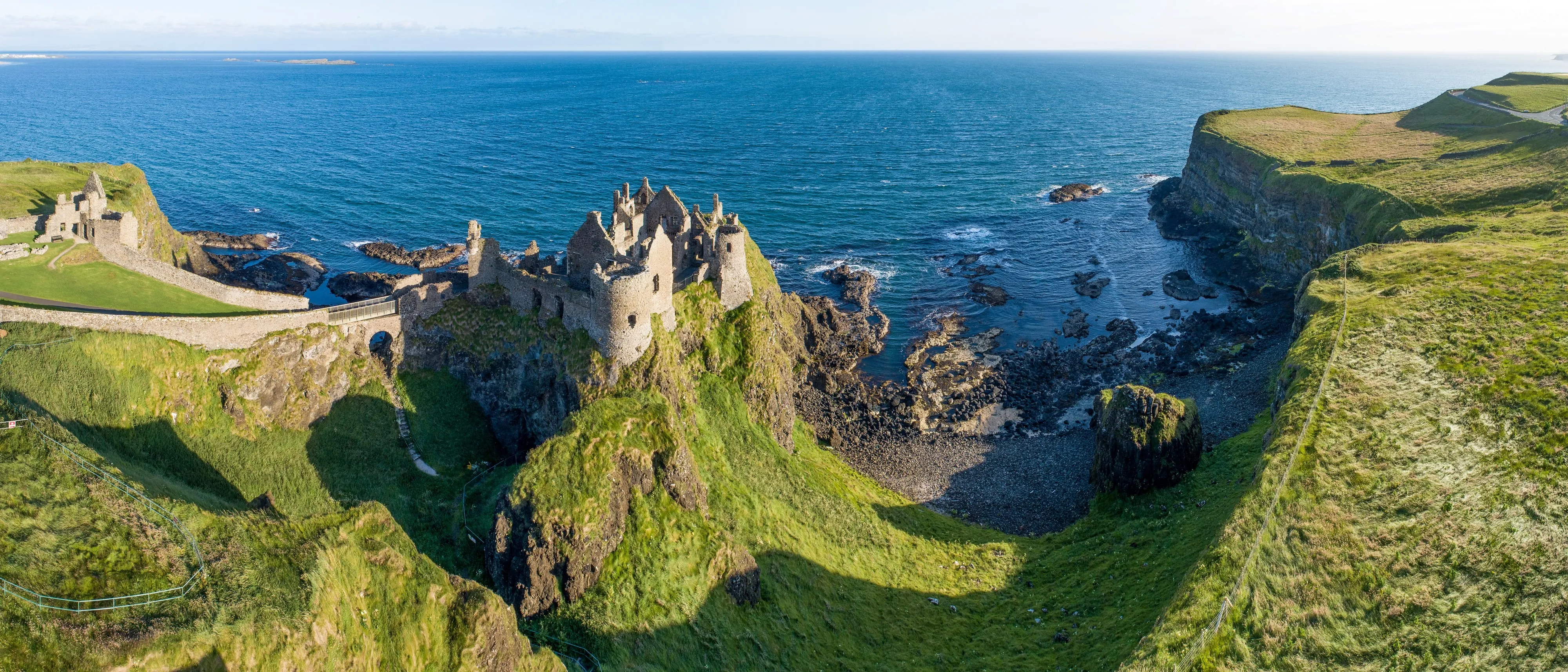 Aerial view of Dunluce Castle - © kilhan