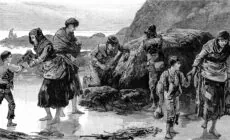 A scene from the Great Irish Famine - Public domain