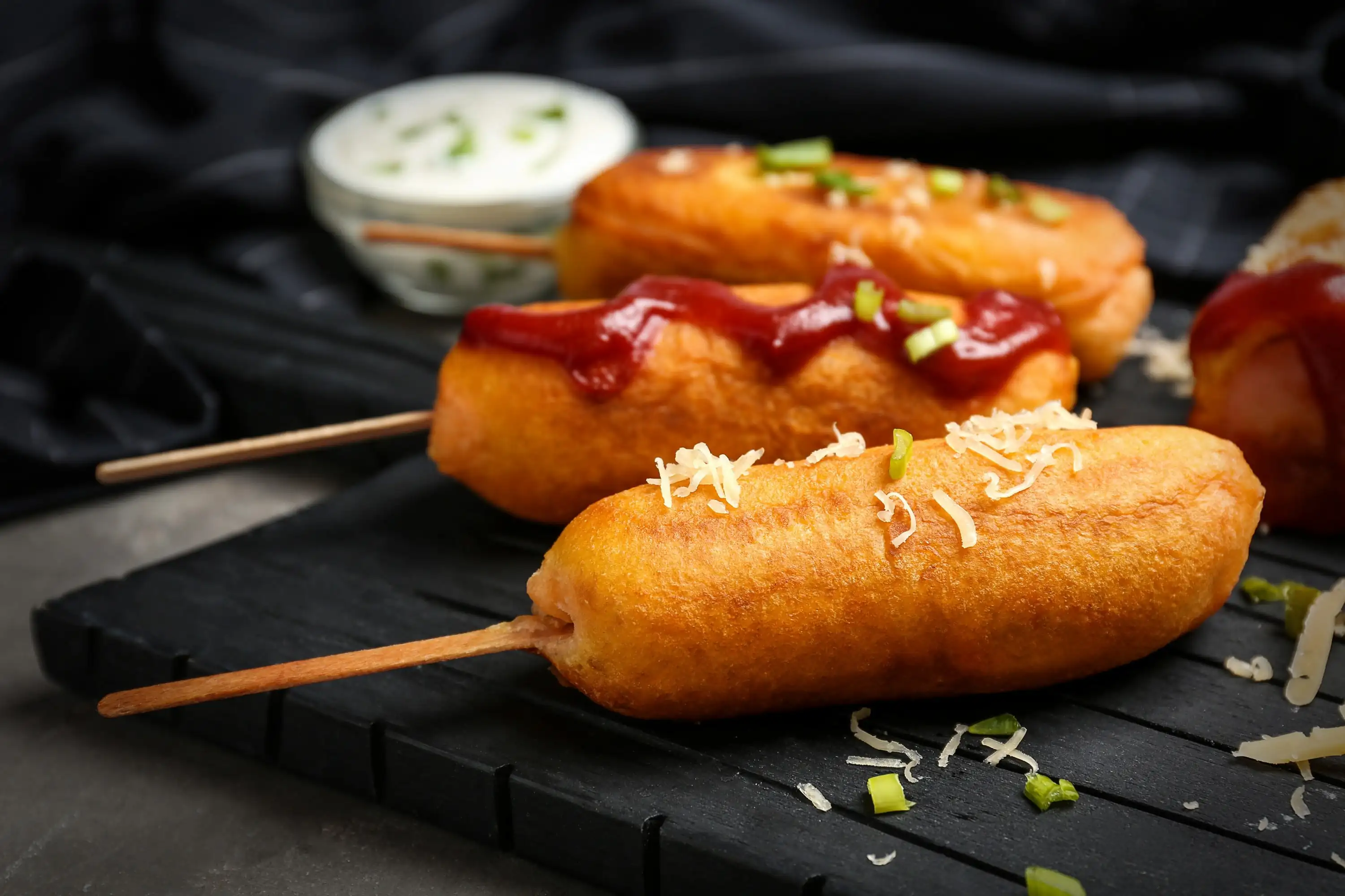 Battered sausages