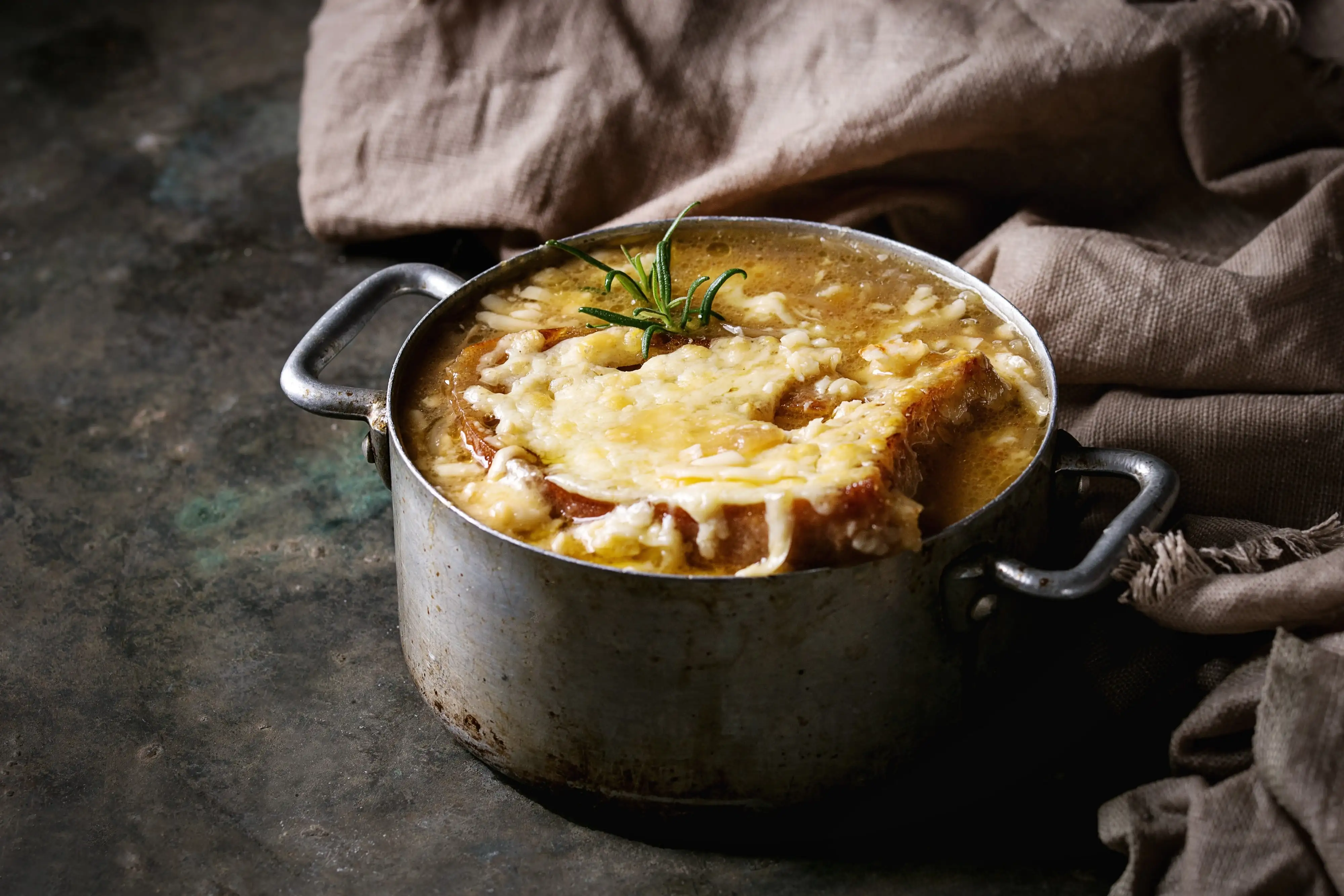 Onion soup with Guinness