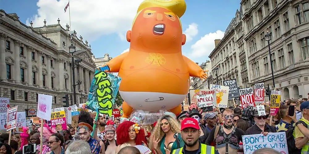 Trump Visit to Ireland: A Baby Trump Blimp in Dublin’s Sky