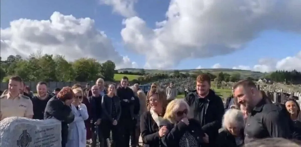 An Irishman plays a joke on his relatives at his own funeral