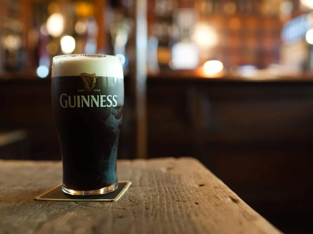A pint of Guinness in Ireland