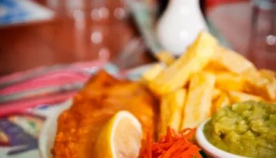 Fish and chips from McDonagh's in Galway