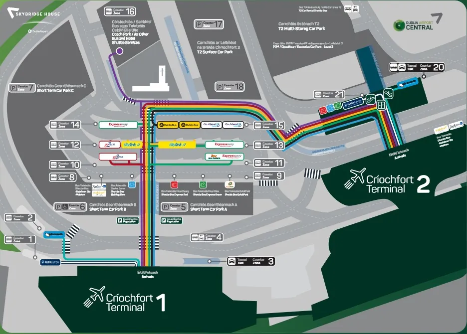 Linking Dublin airport to the city center 2 Dublin airport map