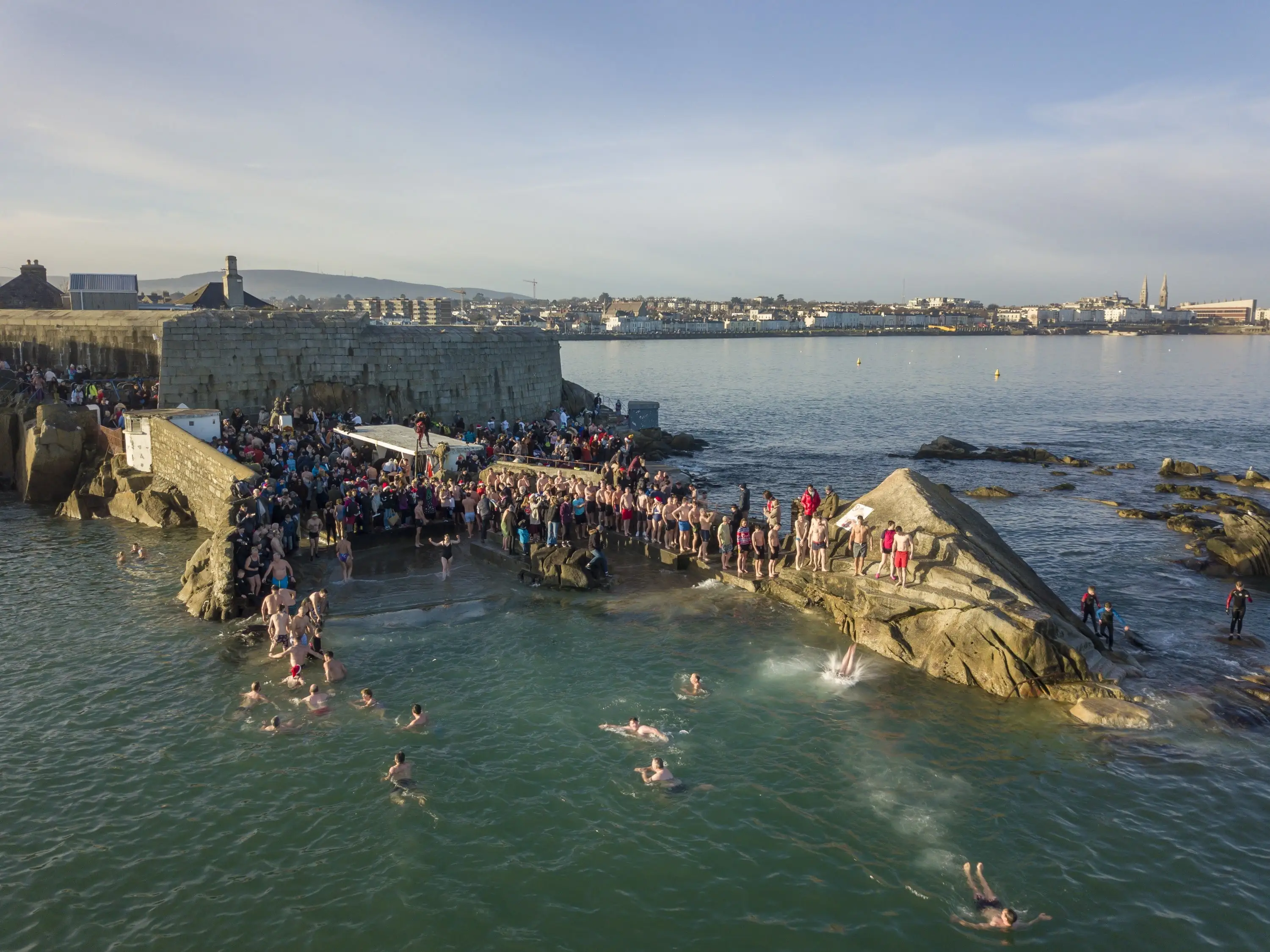 Christmas ice bath